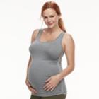 Maternity A:glow Seamless Tank, Women's, Size: L-mat, Med Grey
