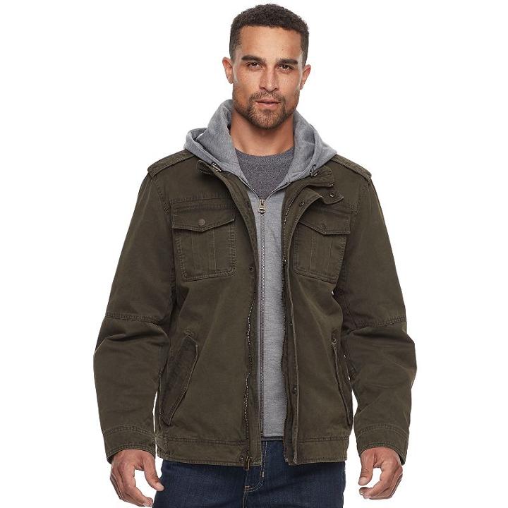 Big & Tall Levi's Hooded Trucker Jacket, Men's, Size: Xxl Tall, Med Green