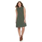 Juniors' Plus Size Almost Famous Ribbed Mockneck Swing Dress, Girl's, Size: 1xl, Green Oth