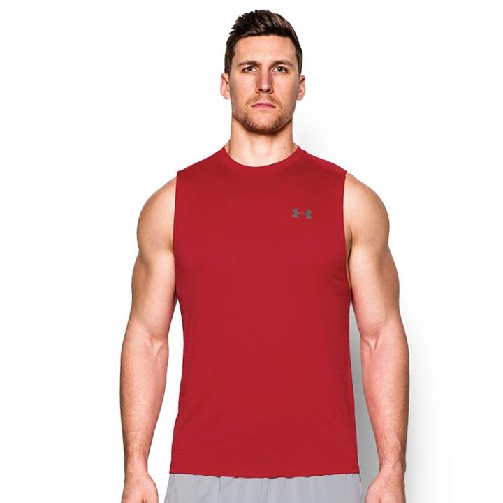 Men's Under Armour Tech Muscle Tee, Size: Small, Red