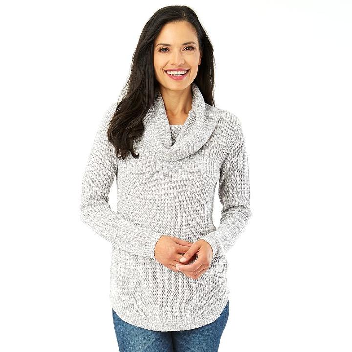 Ab Studio, Women's Solid Cowlneck Sweater, Size: Xlrg Av/rg, Ovrfl Oth