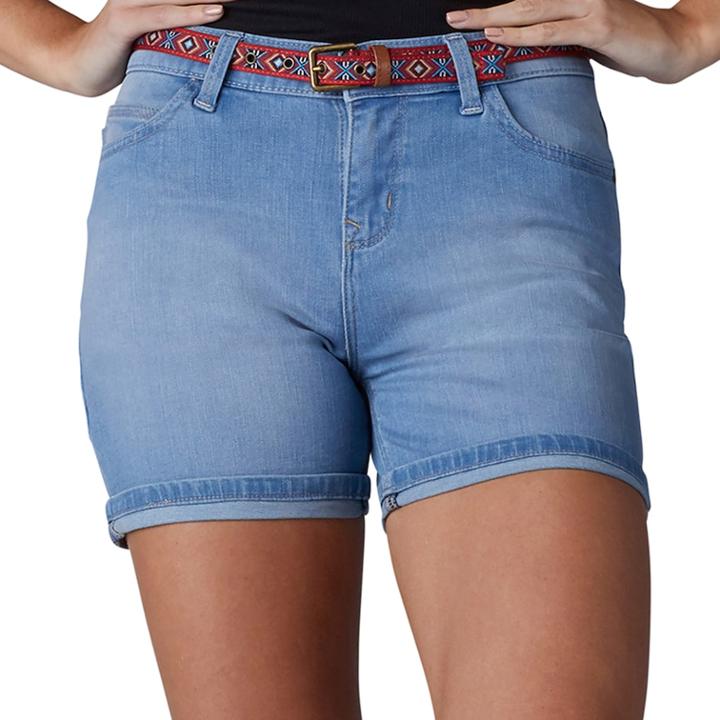 Women's Lee Cora Belted Jean Shorts, Size: 14 Avg/reg, Dark Blue