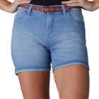 Women's Lee Cora Belted Jean Shorts, Size: 14 Avg/reg, Dark Blue