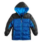 Boys 4-7 Zeroxposur Myriad Reflective Puffer Heavyweight Jacket, Size: Large, Turquoise/blue (turq/aqua)