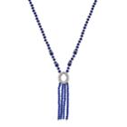 Napier Simulated Crystal Y Necklace, Women's, Blue