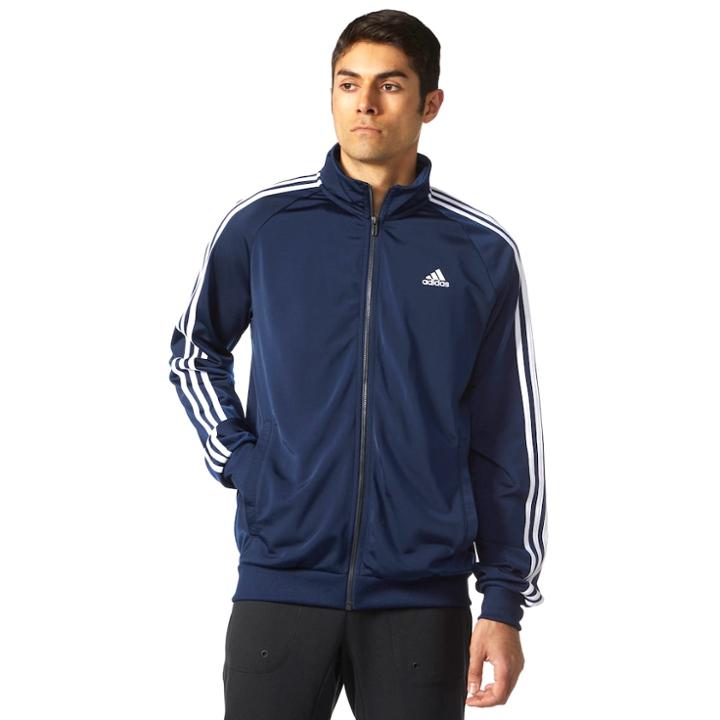 Big & Tall Adidas Essential Heathered Tricot Track Jacket, Men's, Size: Xl Tall, Blue (navy)