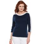 Plus Size Chaps Lace-up Top, Women's, Size: 1xl, Blue (navy)