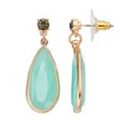 Lc Lauren Conrad Aqua Faceted Teardrop Earrings, Women's, Turq/aqua