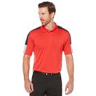 Men's Grand Slam Regular-fit Heathered Driflow Performance Golf Polo, Size: Large, Brt Red