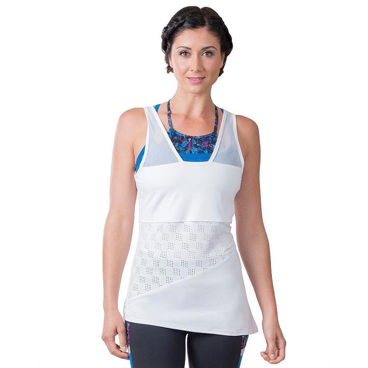 Women's Soybu Stacked Yoga Tank, Size: Medium, White