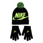 Boys 8-20 Nike Swoosh Beanie & Gloves Set, Green