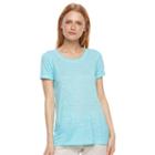Women's Caribbean Joe Space-dye Scoopneck Tee, Size: Xl, Turquoise/blue (turq/aqua)