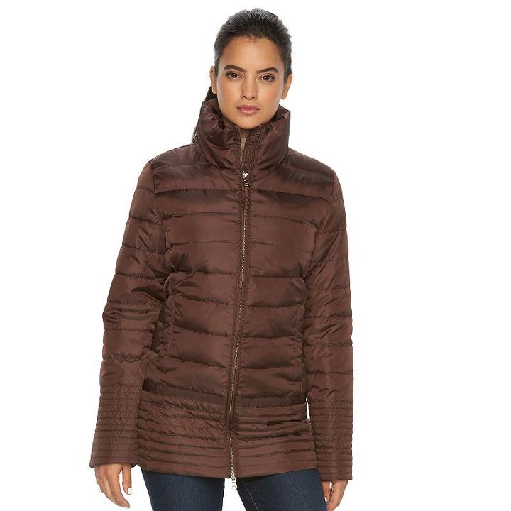 Women's Hemisphere Quilted Down Jacket, Size: Medium, Dark Brown