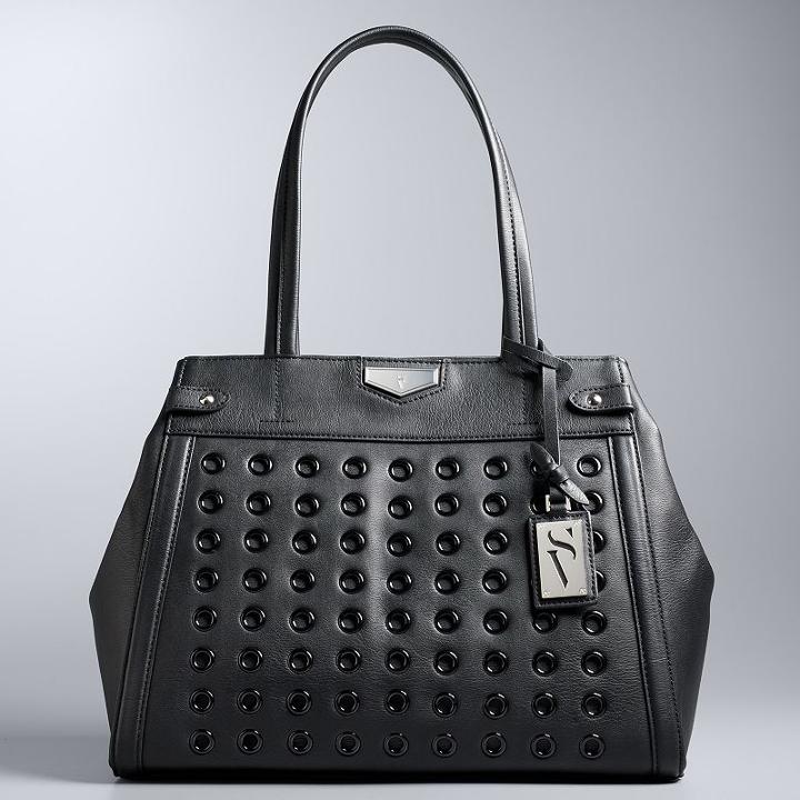 Simply Vera Vera Wang Baymar Grommet Tote, Women's, Black