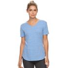 Women's Tek Gear&reg; Easy Nep V-neck Yoga Tee, Size: Medium, Med Blue