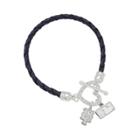 Logoart New York Mets Devotion Silver Tone Crystal Charm Bracelet, Women's, Size: 8