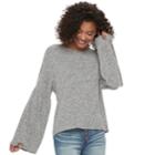 Juniors' Grayson Threads Hatchi Bell Sleeve Top, Teens, Size: Xl, Light Grey
