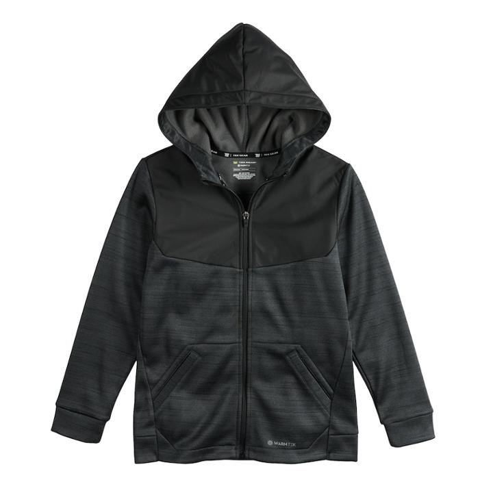 Boys 8-20 Tek Gear&reg; Mixed Media Hoodie, Size: M(10-12), Oxford