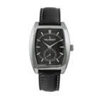 Peugeot Men's Leather Watch - 2027bk, Black