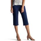 Women's Lee Lorelie Relaxed Fit Skimmer Capris, Size: 4 - Regular, Dark Blue
