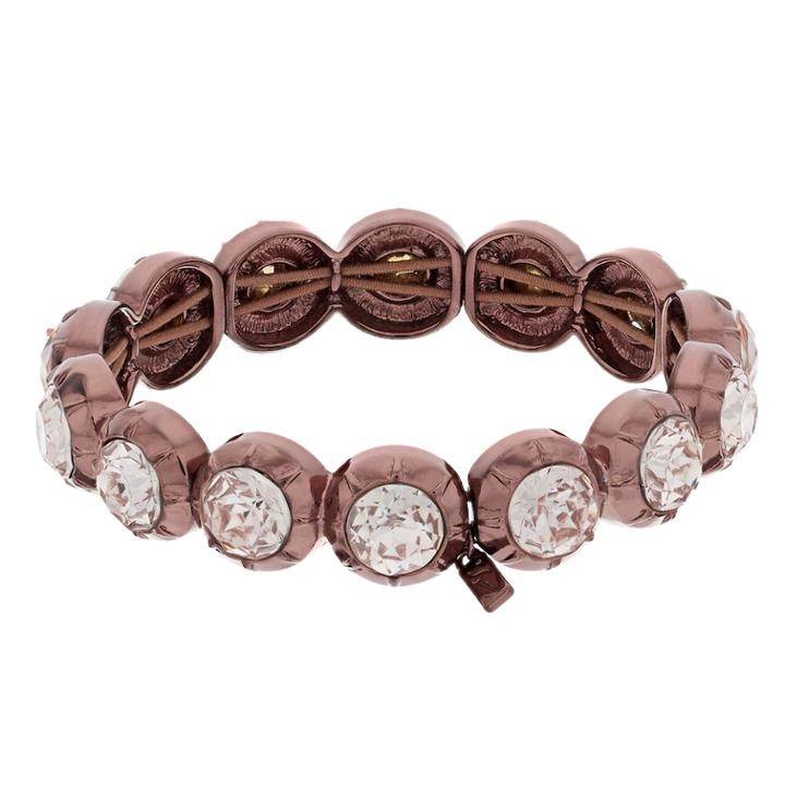 Simply Vera Vera Wang Simulated Crystal Stretch Bracelet, Women's, Pink
