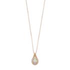 14k Rose Gold Over Silver Lab-created Opal & White Sapphire Pendant, Women's, Size: 18, Multicolor