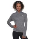 Women's Nike Pacer Long Sleeve 1/2-zip Running Top, Size: Large, Med Grey