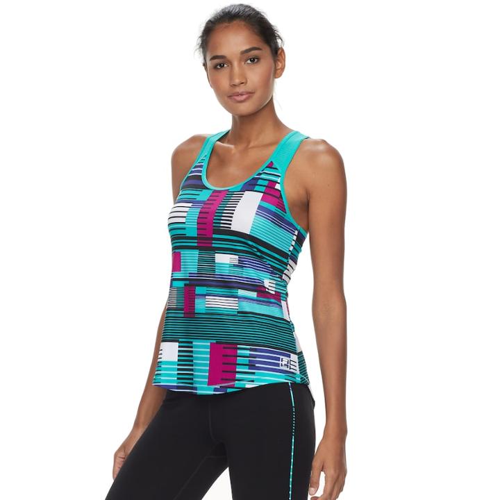 Women's Fila Sport&reg; Scoop Neck Racerback Tank, Size: Medium, Turquoise/blue (turq/aqua)