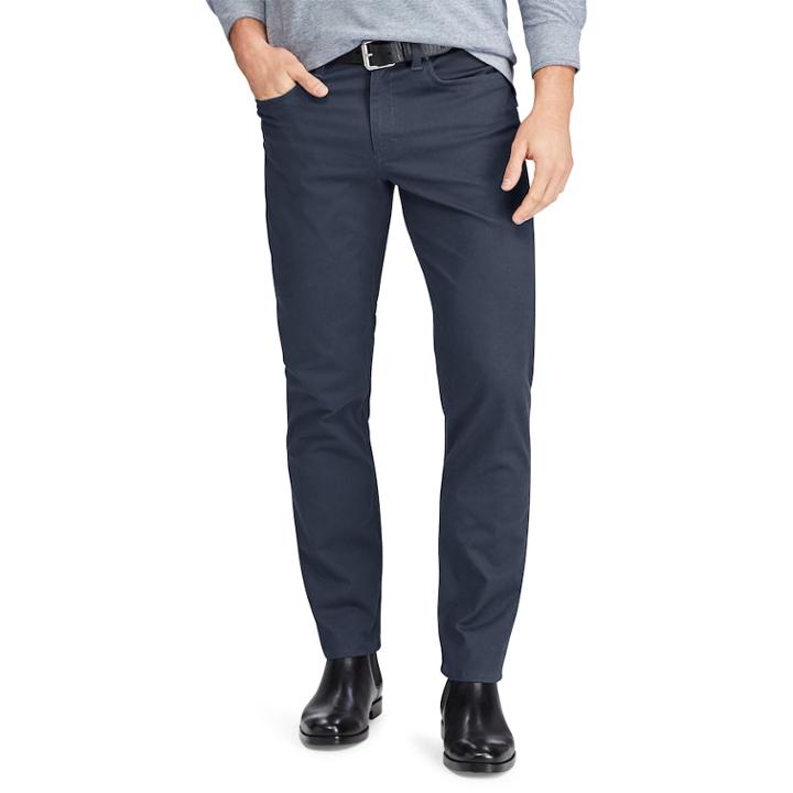 Men's Chaps Slim-fit Stretch Twill 5-pocket Pants, Size: 38x30, Grey
