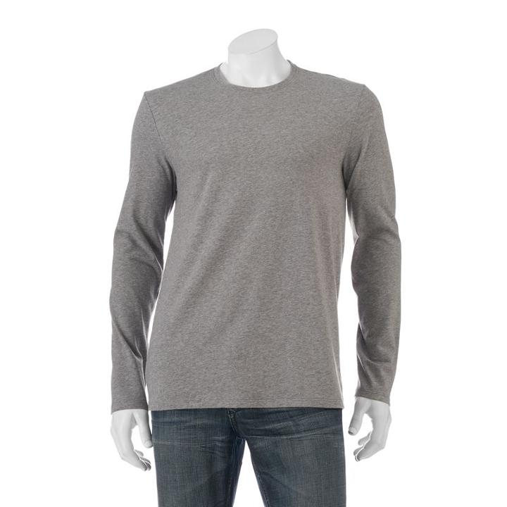 Men's Apt. 9&reg; Modern-fit Core Solid Tee, Size: Small, Med Grey