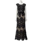 Women's Chaya Illusion Lace Evening Gown, Size: 12, Grey (charcoal)