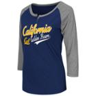 Women's Campus Heritage Cal Golden Bears Meridian Baseball Tee, Size: Xxl, Blue (navy)