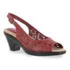 Easy Street Kayley Women's Slingback Pumps, Size: 10 Wide, Red
