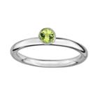 Stacks And Stones Sterling Silver Peridot Stack Ring, Women's, Size: 10, Grey
