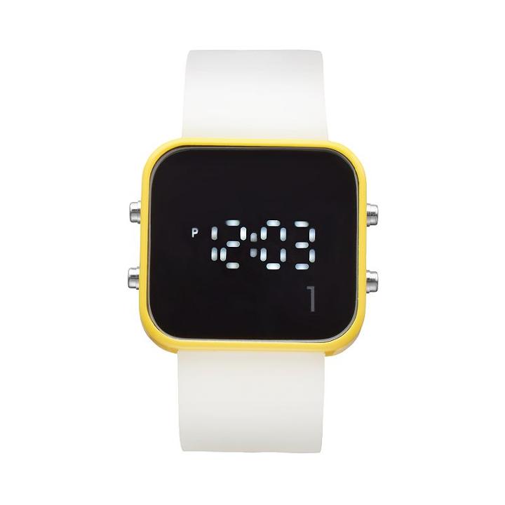 1:face Water Unisex Digital Watch, White