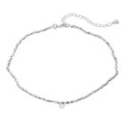 Lc Lauren Conrad Cubic Zirconia Cube Bead Choker Necklace, Women's, Silver