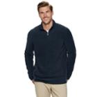 Big & Tall Croft & Barrow&reg; Classic-fit Extra-soft Arctic Fleece Quarter-zip Pullover, Men's, Size: L Tall, Dark Blue