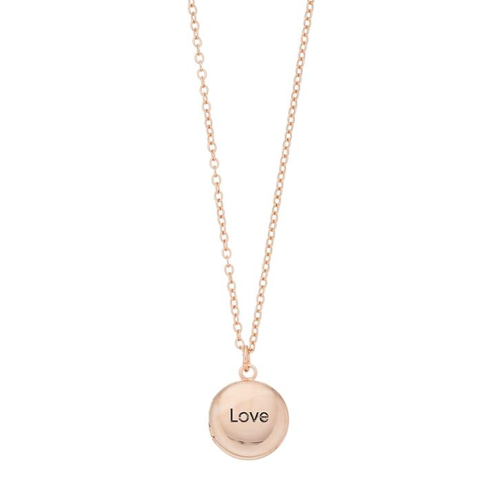 Lc Lauren Conrad Love Nickel Free Locket Necklace, Women's, Light Pink