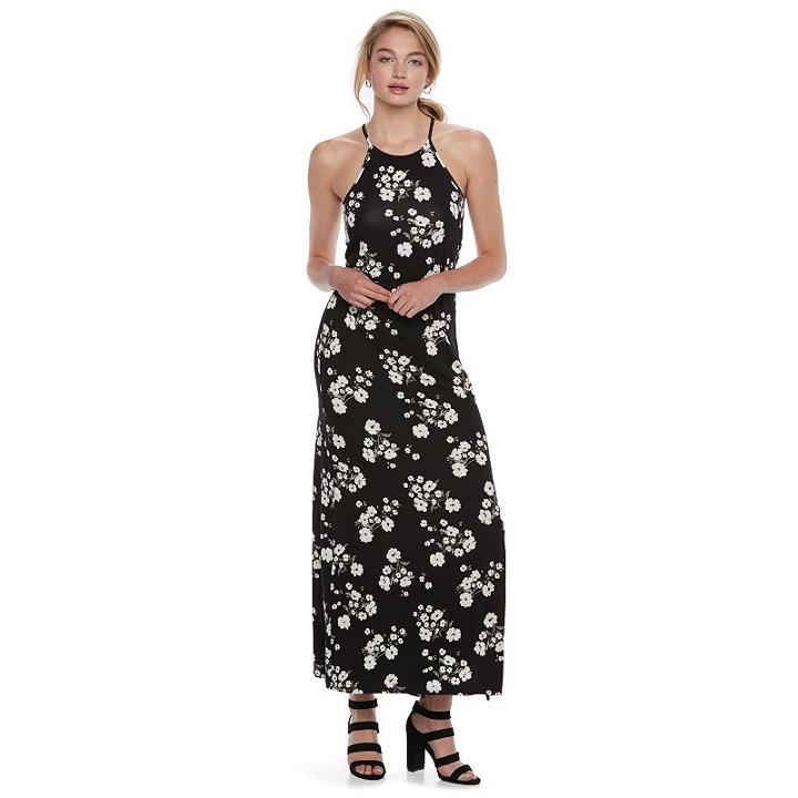 Juniors' So&reg; Tie Back Halter Maxi Dress, Teens, Size: Xs, Oxford