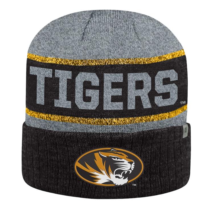 Adult Top Of The World Missouri Tigers Below Zero Ii Beanie, Adult Unisex, Black