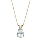 14k Gold Aquamarine Teardrop Pendant, Women's, Size: 18, Blue