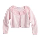 Girls 4-6x Blueberi Boulevard Rosette Collar Cardigan, Size: 5, Pink