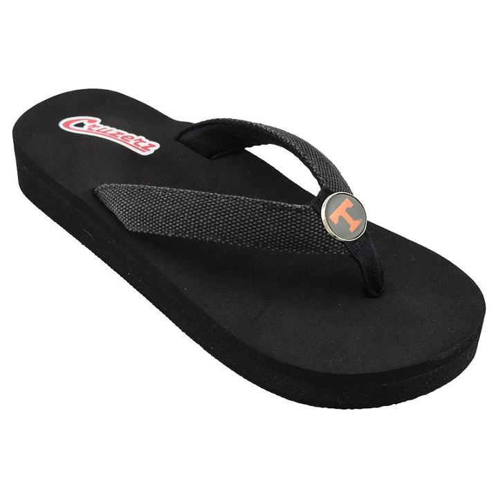 Women's Tennessee Volunteers Venice Beach Flip-flops, Size: 10, Black