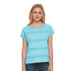 Women's Sonoma Goods For Life&trade; Crochet Stripe Tee, Size: Small, Med Blue