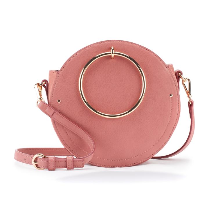 Lc Lauren Conrad Aster O-ring Circle Crossbody Bag, Women's, Light Pink