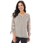 Women's Apt. 9 Tie Sleeve Top, Size: Medium, Ovrfl Oth