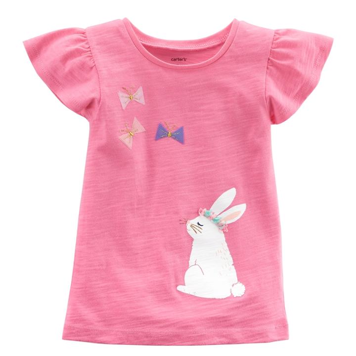 Girls 4-8 Carter's Bunny Rabbit Graphic Tee, Size: 7, Pink