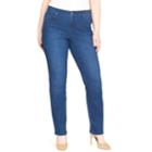 Plus Size Gloria Vanderbilt Straight Leg Midrise Jeans, Women's, Size: 22 W, Blue