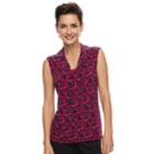 Women's Dana Buchman Knot-front Top, Size: Small, Red