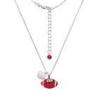 Texas Tech Red Raiders Sterling Silver Team Logo & Crystal Football Pendant Necklace, Women's, Size: 18